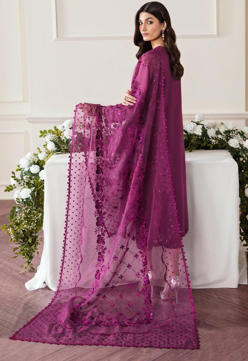 BAROQUE PARTY WEAR CHIFFON UNSTICHED 3PC